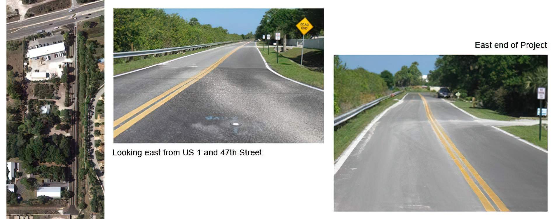 Roadway section of 47th street improvements